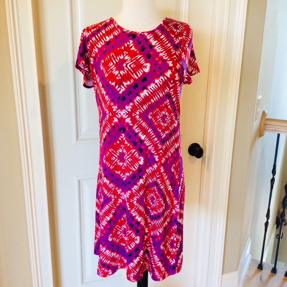 U Knit Dress Knee Length Bandana Batik S Womens